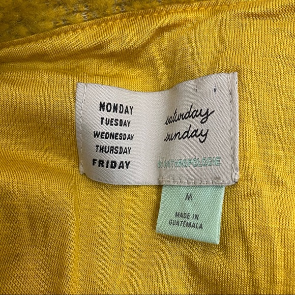 Anthropologie Saturday Sunday Lyla Tunic Dress Mustard Marigold Medium - Picture 6 of 7